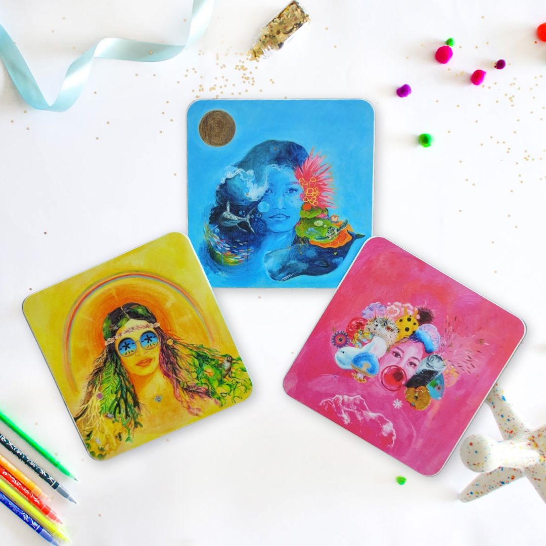 Vanishing Murals: Hawaii Ocean Stickers (Set of 3)